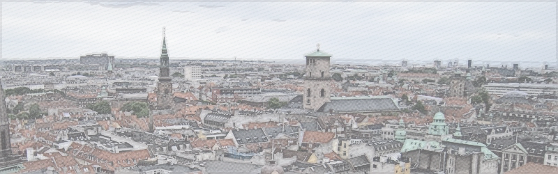 Die Dächer der Stadt Kopenhagen.